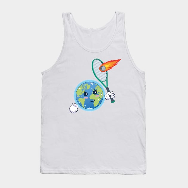 Earth protects us from an Asteroid impact Tank Top by FunawayHit